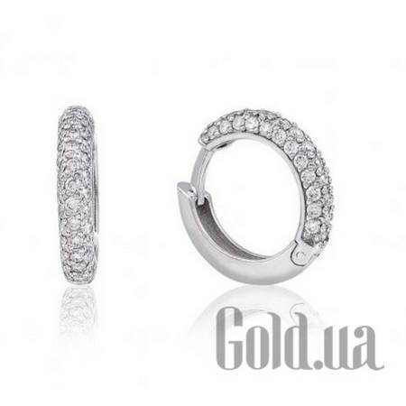 Серьги-кольца Золотые серьги с бриллиантами