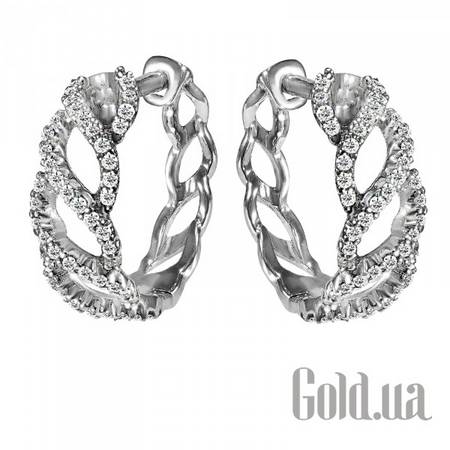 Серьги-кольца Золотые серьги с бриллиантами