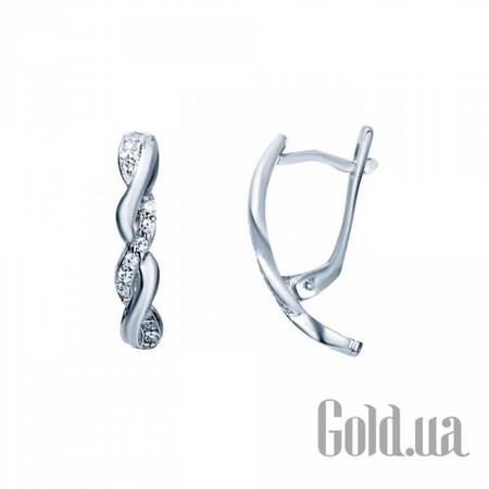 Серьги Серебряные серьги с куб. циркониями