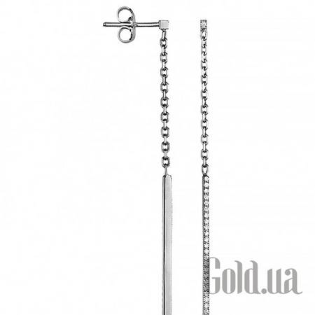 Серьги с подвесками Серебряные серьги с кубическим цирконием