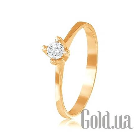 Кольцо Золотое кольцо с  камнем Swarovski, 17.5