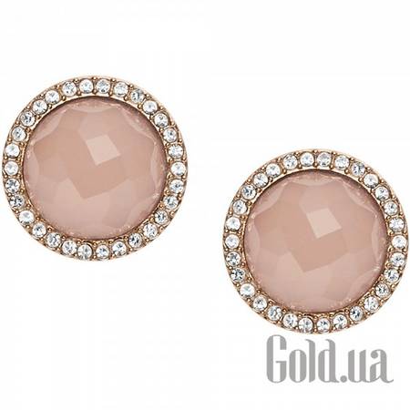Пусеты (гвоздики) Стальные серьги с куб. циркониями в позолоте