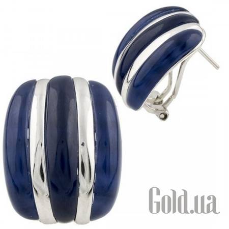 Серьги Серебряные серьги с кошачьим глазом