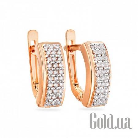 Серьги Золотые серьги с куб. циркониями