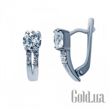 Серьги Серебряные серьги с куб. циркониями