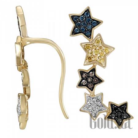 Серьги Золотые серьги с бриллиантами