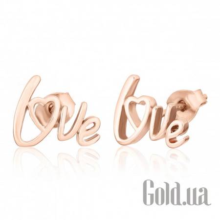 Серьги-гвоздики Серебряные серьги  в позолоте