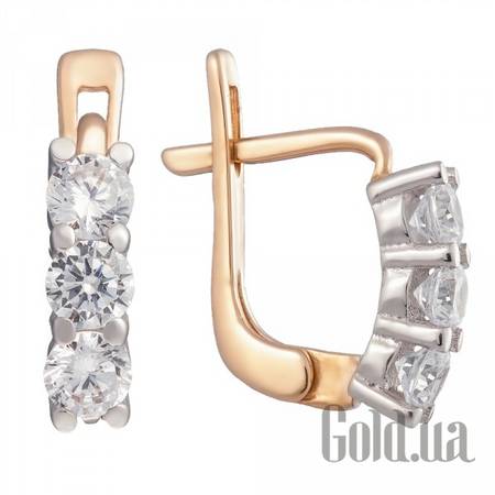 Серьги Золотые серьги с куб.циркониями