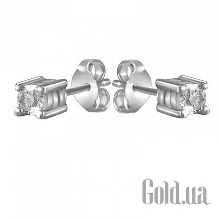 Серьги-гвоздики Золотые серьги с бриллиантами