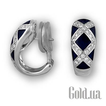 Серьги Золотые серьги с бриллиантами