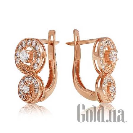 Серьги Золотые серьги с куб. циркониями