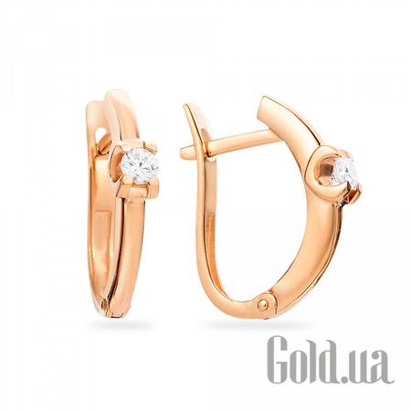 Серьги Золотые серьги с куб. циркониями