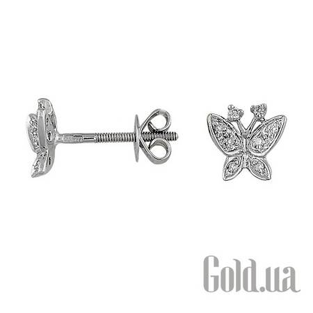 Серьги-гвоздики Золотые серьги с бриллиантами