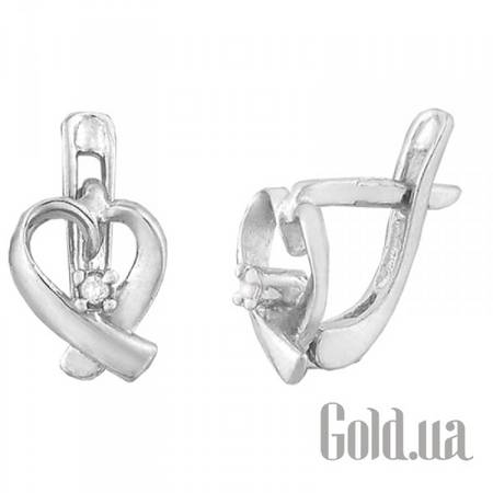 Серьги Серебряные серьги с куб. циркониями