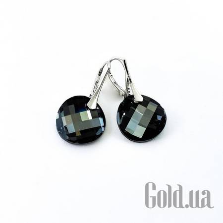 Серьги Серебряные серьги с кристаллами Swarovski