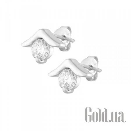 Серьги-гвоздики Серебряные серьги с куб. циркониями