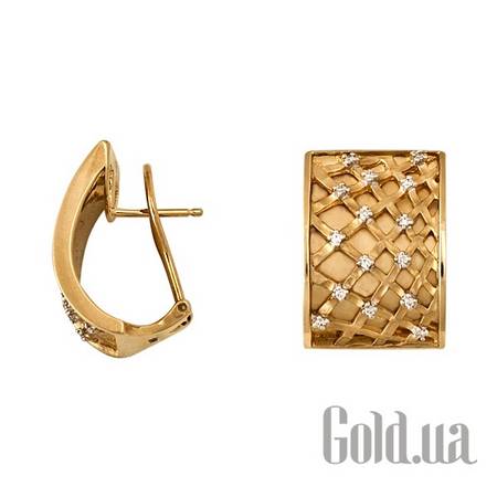Серьги Золотые серьги с бриллиантами