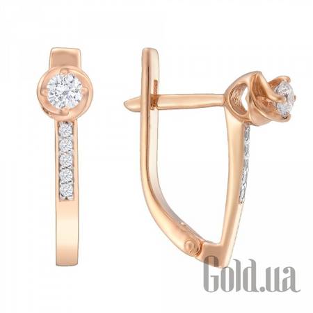 Серьги Золотые серьги с куб. циркониями
