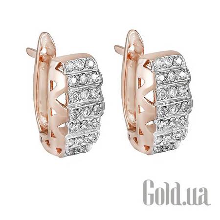Серьги Золотые серьги с куб.циркониями