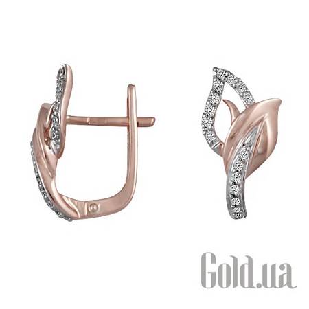 Серьги Золотые серьги с бриллиантами