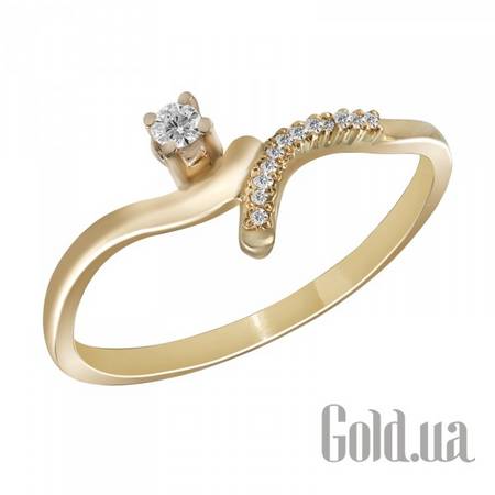 Кольцо Золотое кольцо с бриллиантом, 16.5