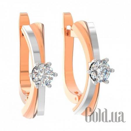 Серьги Золотые серьги с куб. циркониями