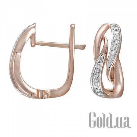 Серьги Золотые серьги с бриллиантами