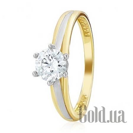 Кольцо Золотое кольцо с цирконием Swarovski Zirconia, 16