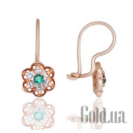 Серьги Золотые серьги с куб. циркониями