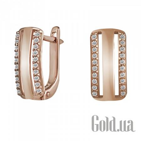 Серьги Золотые серьги с куб.циркониями