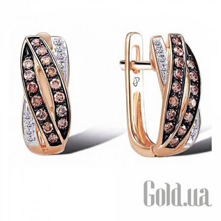 Серьги Золотые серьги с бриллиантами