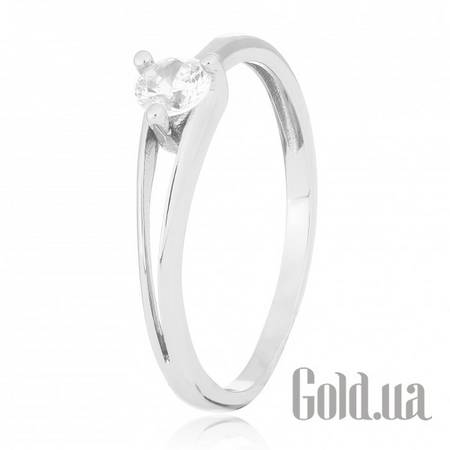 Кольцо Серебряное кольцо с куб. циркониями, 15