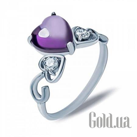 Кольцо Серебряное кольцо с куб. циркониями, 16.5