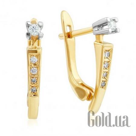Серьги Золотые серьги с бриллиантами