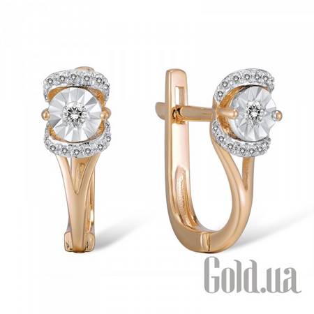 Серьги Золотые серьги с бриллиантами