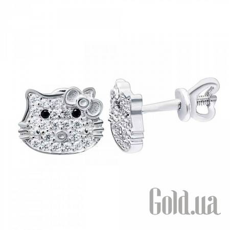 Детские серьги Серебряные серьги с куб. циркониями