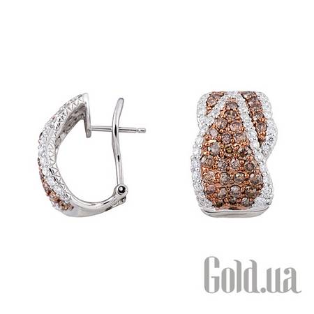 Серьги Золотые серьги с бриллиантами