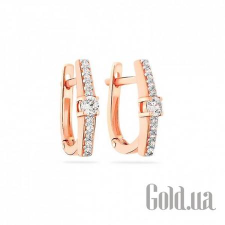 Серьги Золотые серьги с куб. циркониями