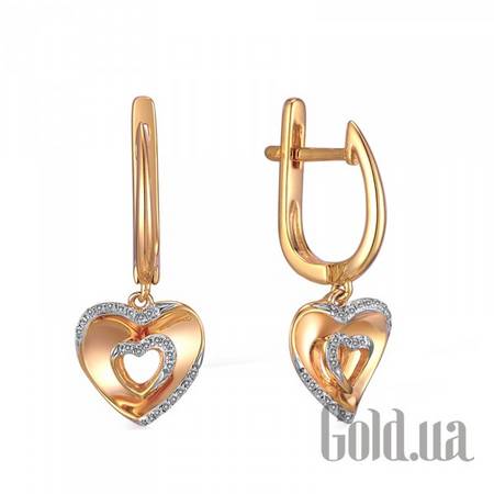 Серьги с подвесками Золотые серьги с бриллиантами