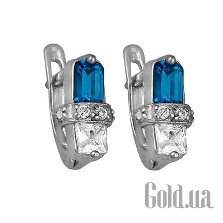 Серьги Серебряные серьги с куб. циркониями