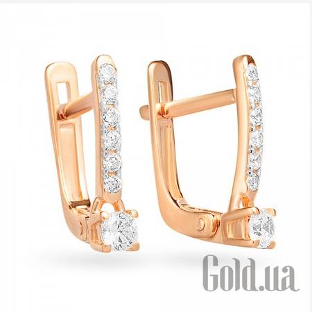 Серьги Золотые серьги с куб. циркониями