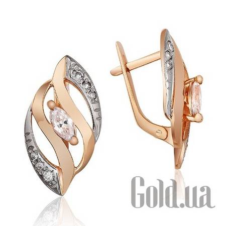 Серьги Золотые серьги с куб. циркониями