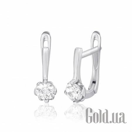 Серьги Серебряные серьги с цирконием Swarovski Zirconia