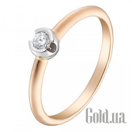 Кольцо Золотое кольцо с бриллиантом, 17.5