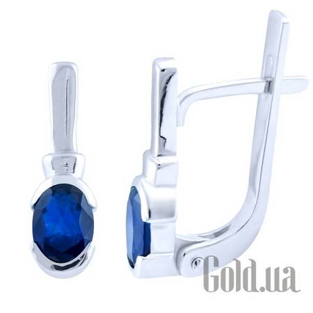 Серьги Золотые серьги с сапфирами