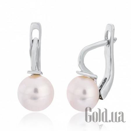 Серьги Серебряные серьги  с жемчугом