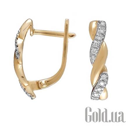 Серьги Золотые серьги с бриллиантами