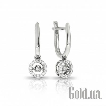 Серьги с подвесками Золотые серьги с бриллиантами