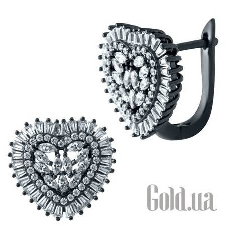 Серьги Серебряные серьги с куб. циркониями