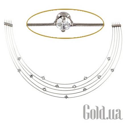 Колье Золотое колье с куб. циркониями, 40